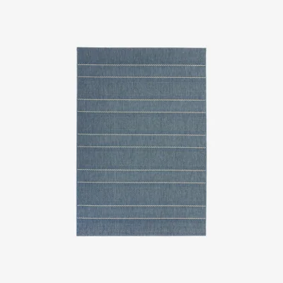 Olivia's Asiatic Carpets Patio Machine Woven Rug Blue Stripe - 160 x 230cm