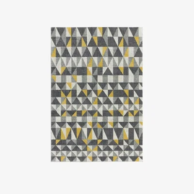 Downtown Asiatic Nova Rug Flag Yellow - 120x170cm, Geometric - ["Yellow"]