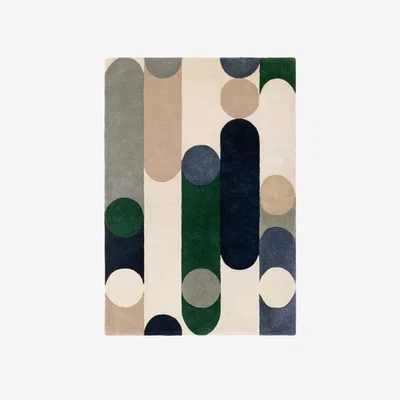 Downtown Asiatic Romy 08 Morse Geometric Rug - Blue - 120cm x 170cm