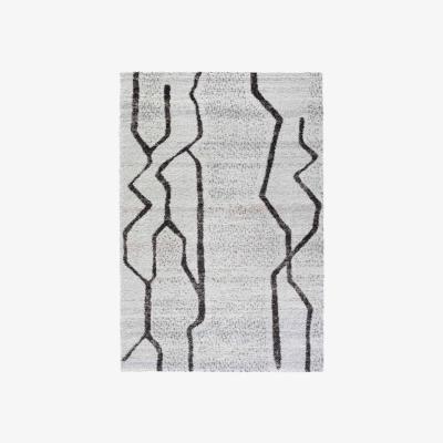 Downtown Mastercraft 023-0411/6238 Mehari Heatset Shaggy Rug - Cream/Brown - 133cm x 195cm