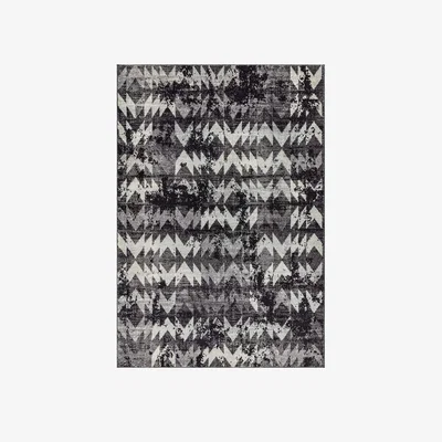 Downtown Asiatic Nova NV28 Chevron Geometric Rug - Black - 120cm x 170cm