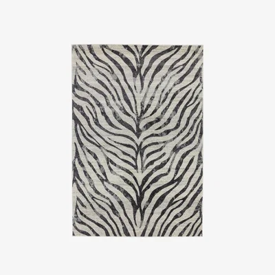 Downtown Asiatic Nova NV27 Zebra Rug - Grey - 160cm x 230cm
