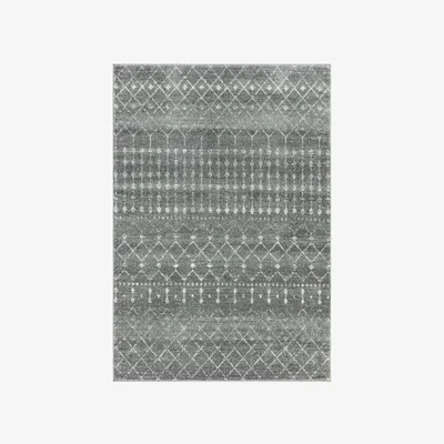 Downtown Asiatic Nova Rug Nomadic Dark Grey - 200x290cm, Geometric