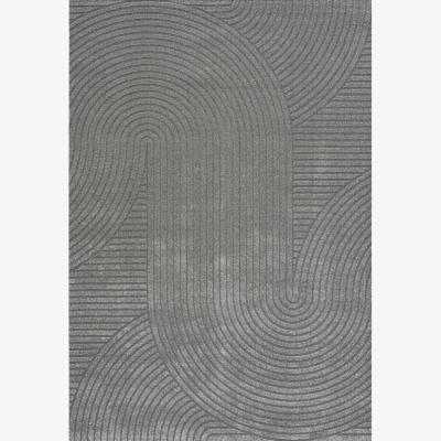 Downtown Mastercraft 041-0061/7131 Geo Soft Touch Rug - Grey - 160cm x 230cm