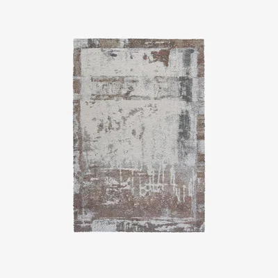 Downtown Mastercraft 023-0394/6767 Mehari Heatset Shaggy Rug - Brown/Grey - 160cm x 230cm