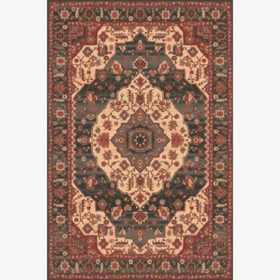 Downtown Mastercraft 4377/400 Kashqai Wool Wilton Rug - Green - 240cm x 340cm