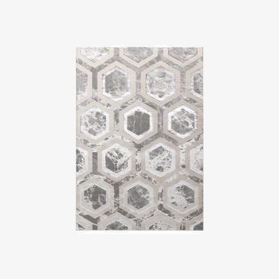 Downtown Asiatic Aurora AU12 Rug - Crystal - 200x290cm - Cream/Beige/Grey/Silver