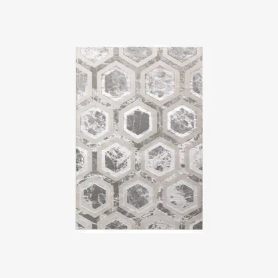 Downtown Asiatic Aurora AU12 Rug - Crystal - 200x290cm - Cream/Beige/Grey/Silver