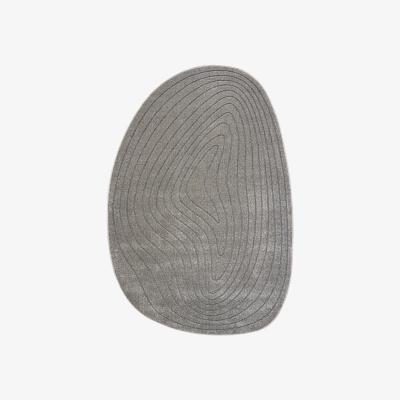 Downtown Mastercraft 041-0064/7131 Geo Soft Touch Pebble Rug - Grey - 160cm x 230cm Pebble Shape