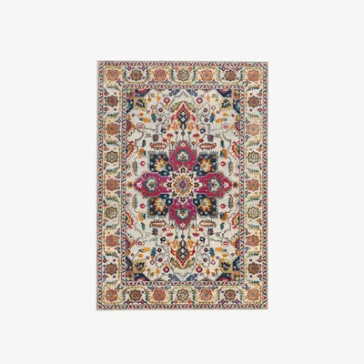 Downtown Asiatic Nova NV24 Persian Rug - White Multi - 120cm x 170cm