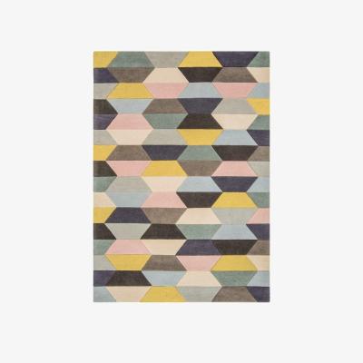 Downtown Asiatic Funk Honeycomb 04 Rug - Pastel - 070x200cm, Wool, Geometric - ["Multi"]