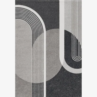 Downtown Mastercraft Woodstock 032-0130/2374 Rug - Grey/Black - 80cm x 150cm