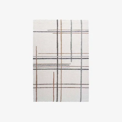 Downtown Mastercraft 023-0367/6767 Mehari Heatset Shaggy Rug - Cream - 200cm x 290cm