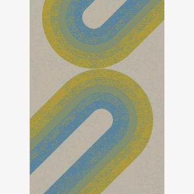 Downtown Mastercraft 471.40.Gc601 Moda Modern Rug - Green/Blue - 160cm x 230cm