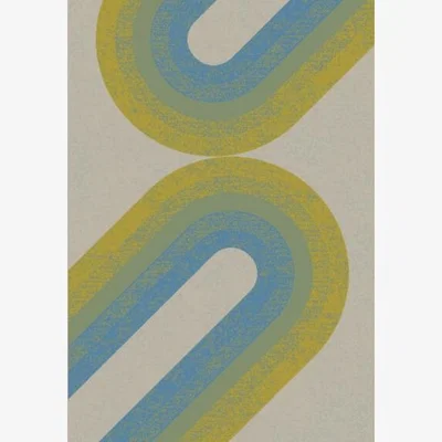 Downtown Mastercraft 471.40.Gc601 Moda Modern Rug - Green/Blue - 160cm x 230cm