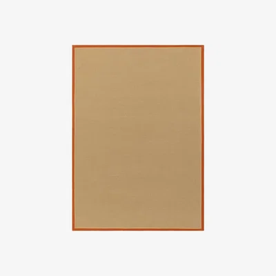 Downtown Asiatic Bordo Boucle Border Rug - Rust/Linen - 120cm x 170cm