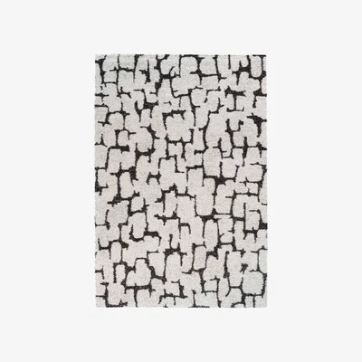 Downtown Mastercraft 023-0405/6278 Mehari Heatset Shaggy Rug - Cream/White - 160cm x 230cm