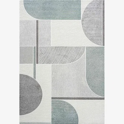 Downtown Mastercraft 046-0002/6141 Milano Rug - Grey/Green - 240cm x 340cm