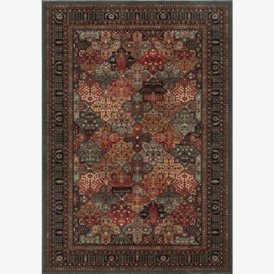 Downtown Mastercraft Kashqai 4309/400 Wool Royal Rug - Green - 160cm x 240cm