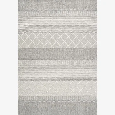 Downtown Mastercraft 99052-3037-96 Highline Wool Flatweave Rug - Grey - 240cm x 330cm