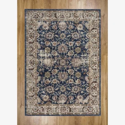Downtown Mastercraft Alhambra Rug - 6549A Light Blue - 200x290cm, Cotton - Brown/Blue