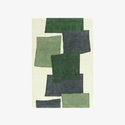 Downtown Asiatic Romy 12 Papercut Geometric Rug - Green - 160cm x 230cm