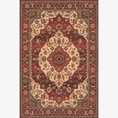 Downtown Mastercraft 4377/300 Kashqai Wool Wilton Rug - Red - 160cm x 240cm