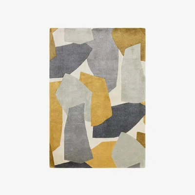 Downtown Asiatic Romy 10 Elements Geometric Rug - Ochre - 120cm x 170cm
