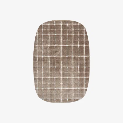 Downtown Mastercraft 014-0003/1262 Dune Recycled Yarn Rug - Brown - 200cm x 290cm Rounded Rectangle