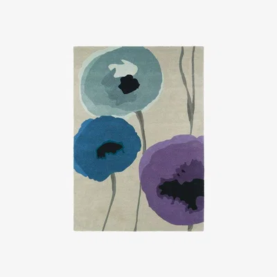 Downtown Sanderson Poppies Indigo/Purple 45705 Rug