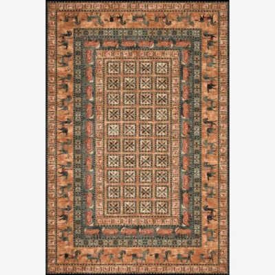 Downtown Mastercraft 4301/500 Kashqai Rug - Green - 400cm x 600cm