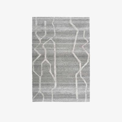 Downtown Mastercraft 023-0411/5262 Mehari Heatset Shaggy Rug - Light Grey - 200cm x 290cm