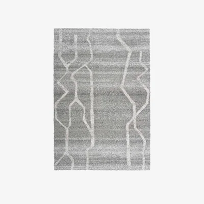 Downtown Mastercraft 023-0411/5262 Mehari Heatset Shaggy Rug - Light Grey - 120cm x 170cm