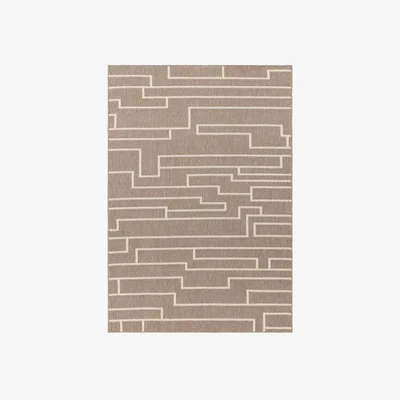 Downtown Asiatic Camber Track Modern Textured Rug - Sand - 160cm x 230cm