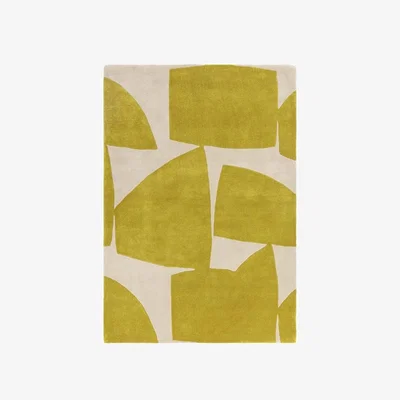 Downtown Asiatic Romy 06 Kite Geometric Rug - Chartreuse Green - 200cm x 290cm In Yellow/Green