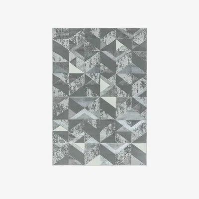 Downtown Asiatic Orion Flag OR09 Rug - Silver - 200x290cm, Geometric - Grey/Silver