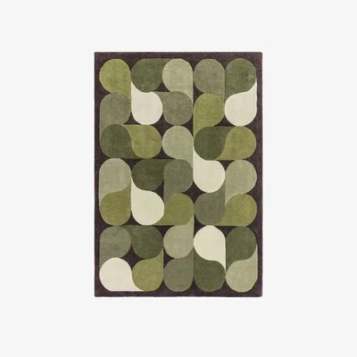 Downtown Asiatic Romy 15 Jive Geometric Rug - Green - 200cm x 290cm