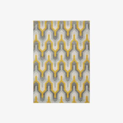 Downtown Asiatic Nova Rug Geo Yellow - 160x230cm - Grey/Yellow