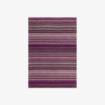Downtown Melrose Carter Striped Wool Rug - Berry - 200cm x 285cm