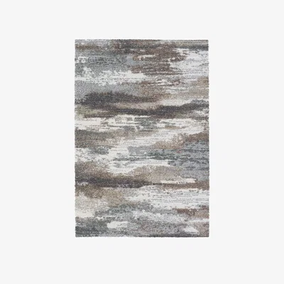 Downtown Mastercraft 023-0381/6747 Mehari Heatset Shaggy Rug - Charcoal - 80cm x 150cm