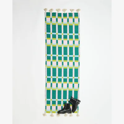 Oliver Bonas Inez Cotton Woven Runner Rug 200x70cm