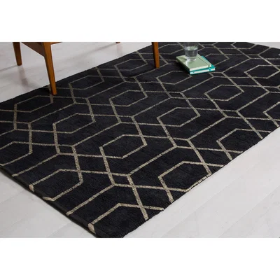 Perch and Parrow Downing Charcoal Rug, Large
