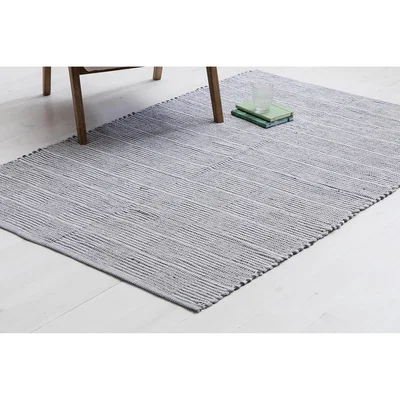 Perch and Parrow Laura Hand-Woven Rug in Grey