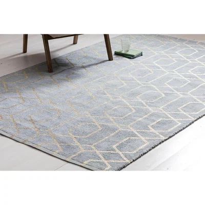 Perch and Parrow Lexi Gold & Grey Rug