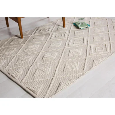 Perch and Parrow Harper Natural Diamond Rug, Medium