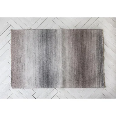 Perch and Parrow Grae Hand Woven Rug in Grey & Taupe