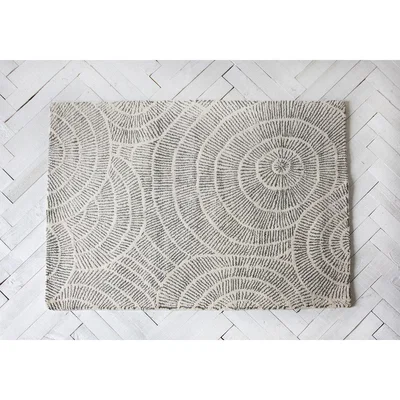 Perch and Parrow Olana Hand Woven Rug in Monochrome