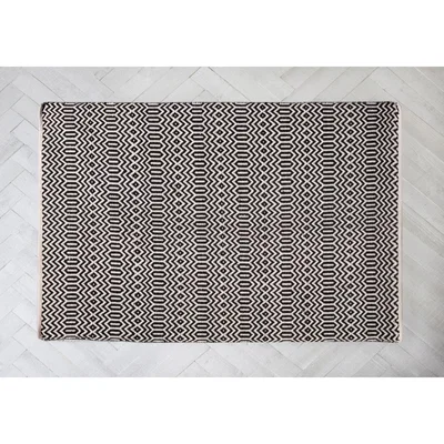 Perch and Parrow Cleo Wool Mix Rug in Monochrome, Medium