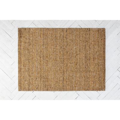 Perch and Parrow Manila Wool Mix Hand Woven Rug in Ochre