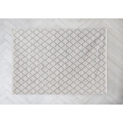 Perch and Parrow Sophia Wool Mix Rug in Pearl Grey, Medium